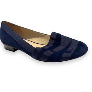 Bettye Muller New York Reed Velvet Ribbon Loafers Flats Smoking Slippers Wms 7.5